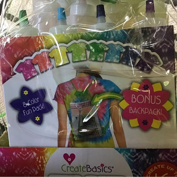 NEW CreateBasics Tie-Dye Kit + Pair Girls Ribbed Cotton Blend Shorts (12-14) - Picture 6 of 12